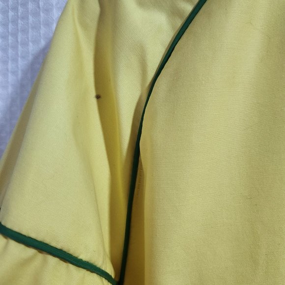 John Deere Jacket Bomber Style Vintage Lightweight Size Medium Yellow Ribbing - Picture 3 of 10